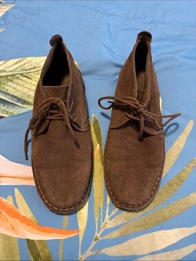 Merona Brown Suede Lace-Up Derby Shoes